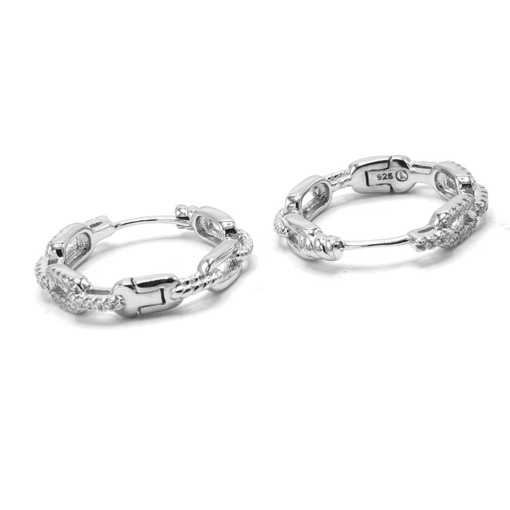 Chain Link Hoop Earrings